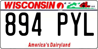 WI license plate 894PYL