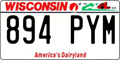 WI license plate 894PYM