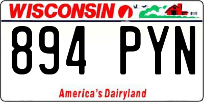 WI license plate 894PYN