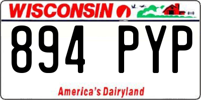 WI license plate 894PYP