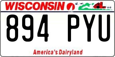 WI license plate 894PYU