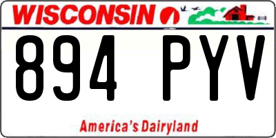 WI license plate 894PYV