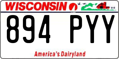 WI license plate 894PYY