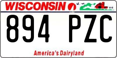 WI license plate 894PZC