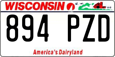 WI license plate 894PZD