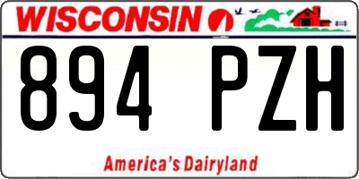 WI license plate 894PZH