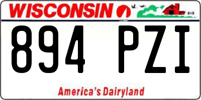 WI license plate 894PZI