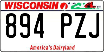 WI license plate 894PZJ