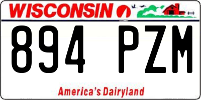 WI license plate 894PZM