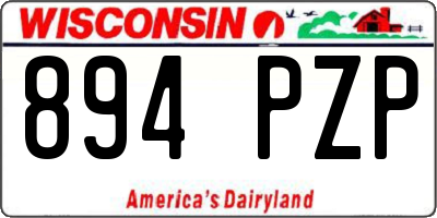WI license plate 894PZP