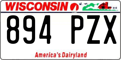 WI license plate 894PZX