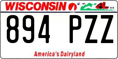 WI license plate 894PZZ