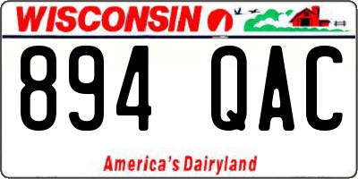 WI license plate 894QAC