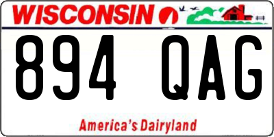 WI license plate 894QAG