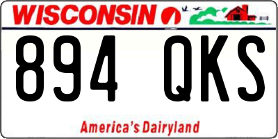 WI license plate 894QKS