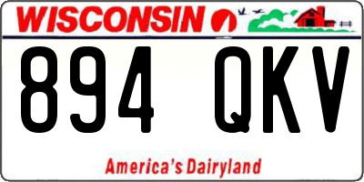 WI license plate 894QKV