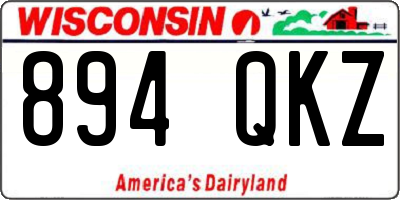 WI license plate 894QKZ