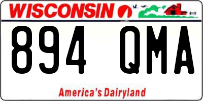 WI license plate 894QMA