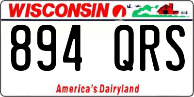 WI license plate 894QRS
