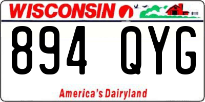 WI license plate 894QYG