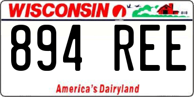 WI license plate 894REE