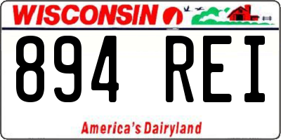 WI license plate 894REI