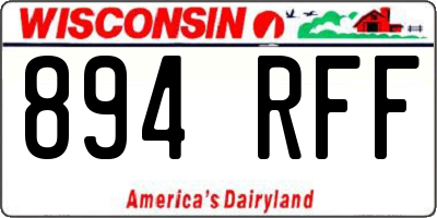 WI license plate 894RFF