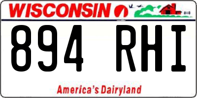 WI license plate 894RHI