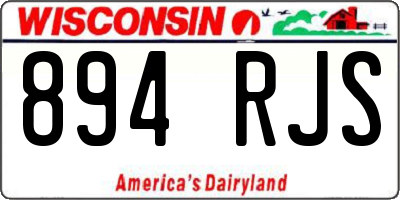 WI license plate 894RJS