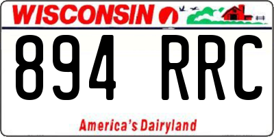 WI license plate 894RRC