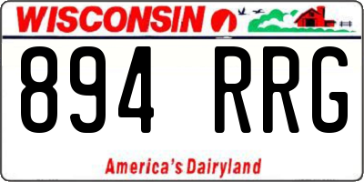 WI license plate 894RRG