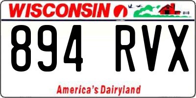 WI license plate 894RVX