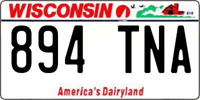 WI license plate 894TNA