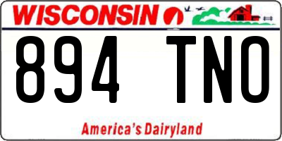 WI license plate 894TNO