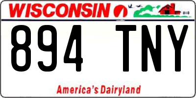 WI license plate 894TNY