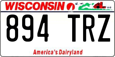 WI license plate 894TRZ