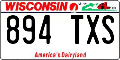 WI license plate 894TXS