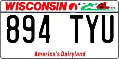 WI license plate 894TYU