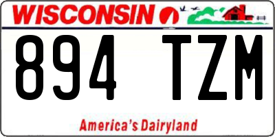 WI license plate 894TZM