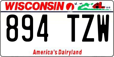 WI license plate 894TZW