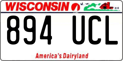 WI license plate 894UCL