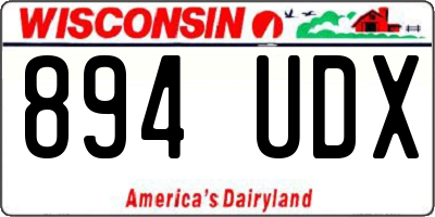 WI license plate 894UDX