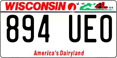 WI license plate 894UEO
