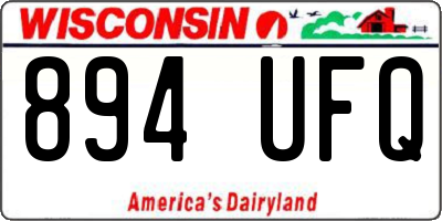 WI license plate 894UFQ