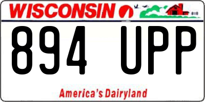 WI license plate 894UPP