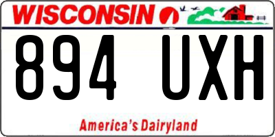 WI license plate 894UXH