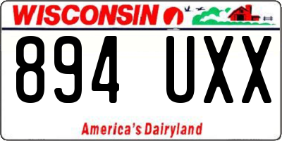 WI license plate 894UXX