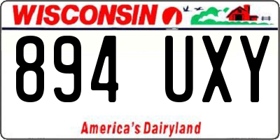 WI license plate 894UXY