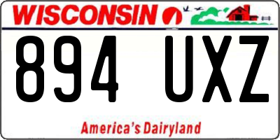 WI license plate 894UXZ