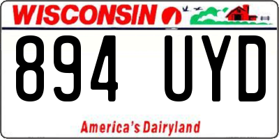 WI license plate 894UYD